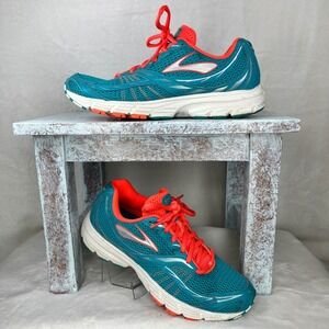 Brooks‎ Launch Teal Orange Running Shoes Womens Size 8.5 Athletic Sneakers